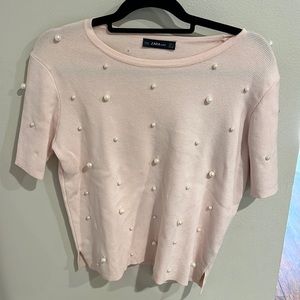 Beautiful shirt with pearls from Zara!